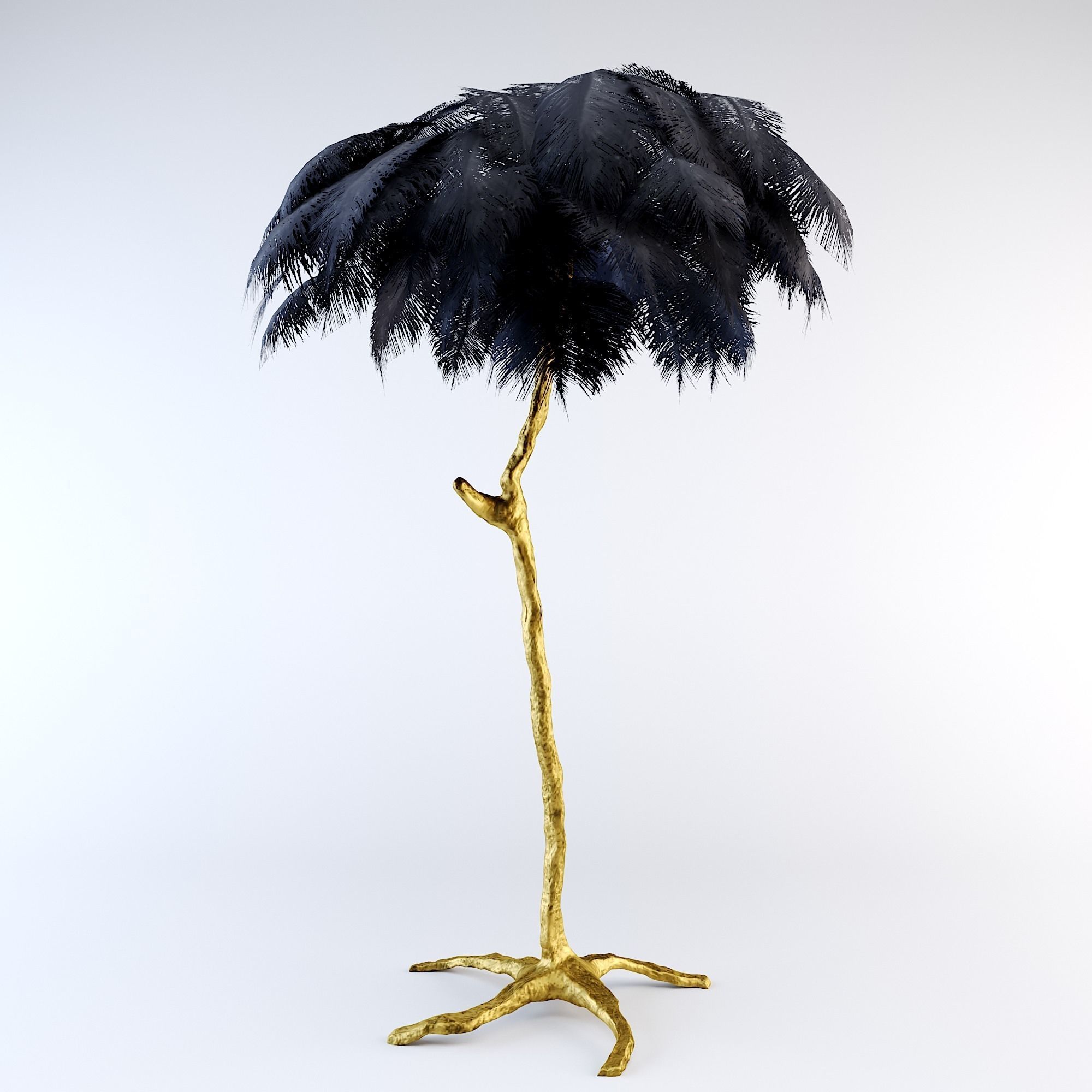 Ostrich Feather  Lamp 3D model_5