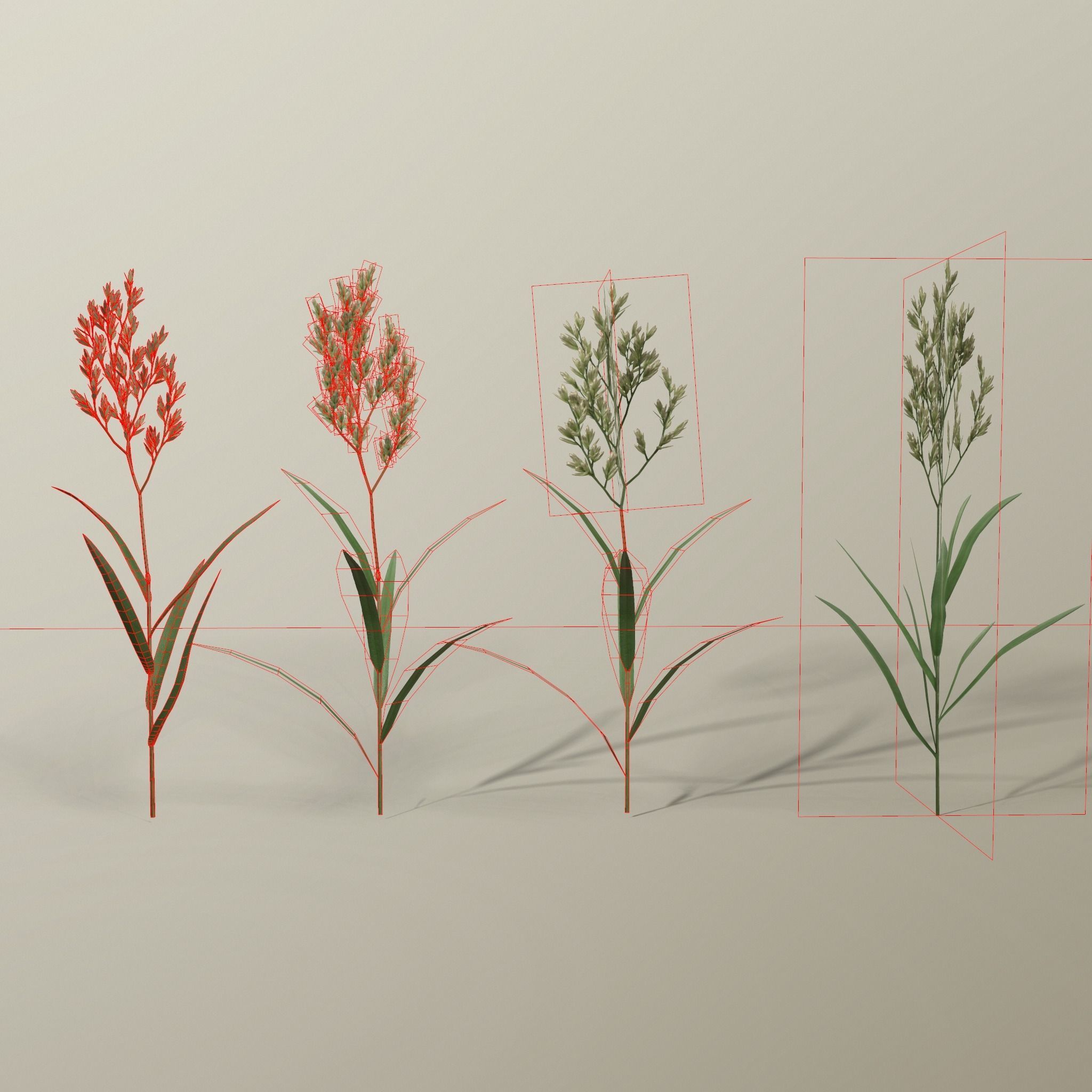 Blade of grass Low-poly 3D model_22