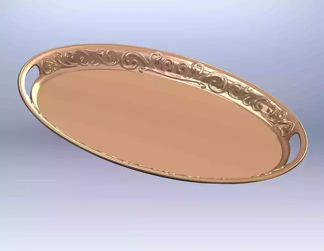 patterned tea tray  3D model