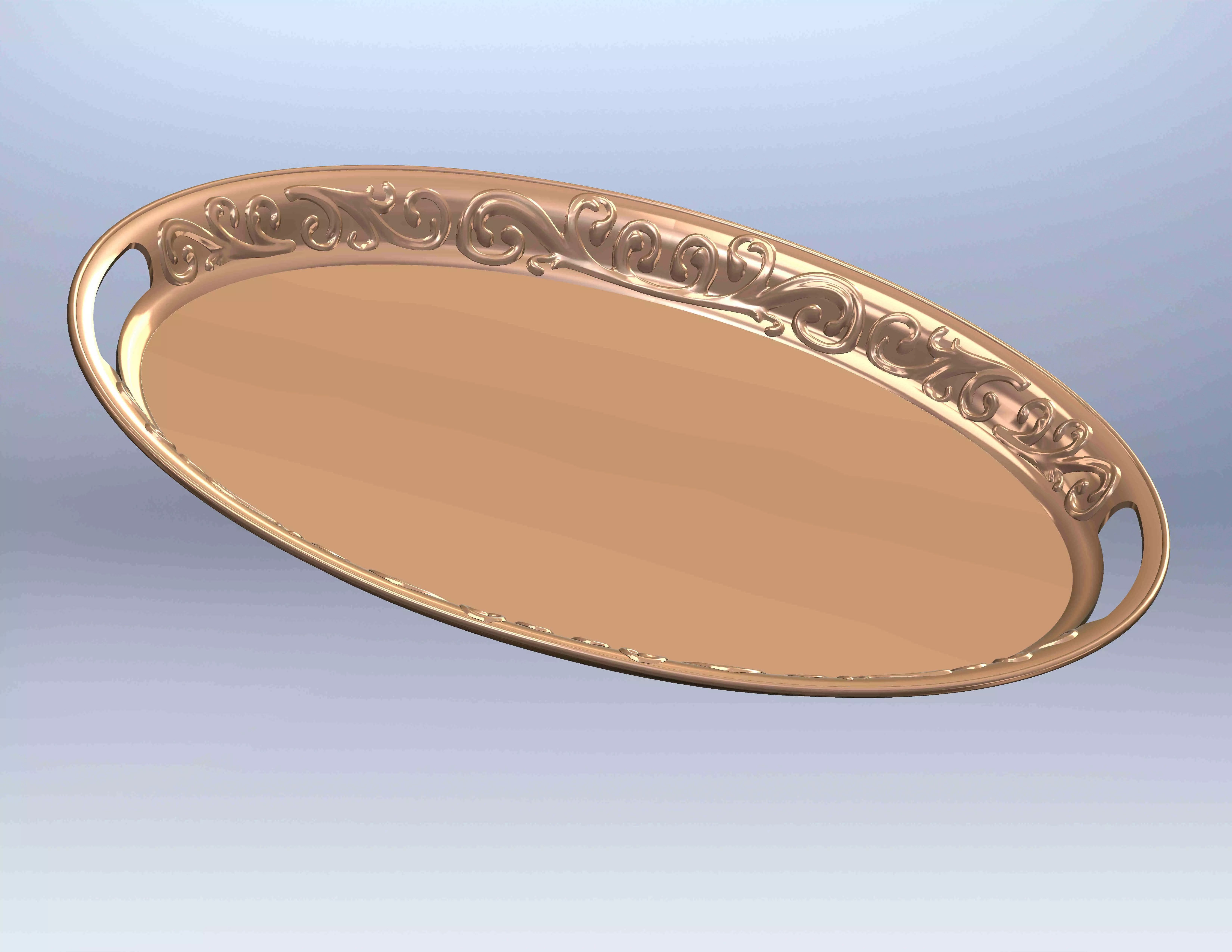 patterned tea tray  3D model_0