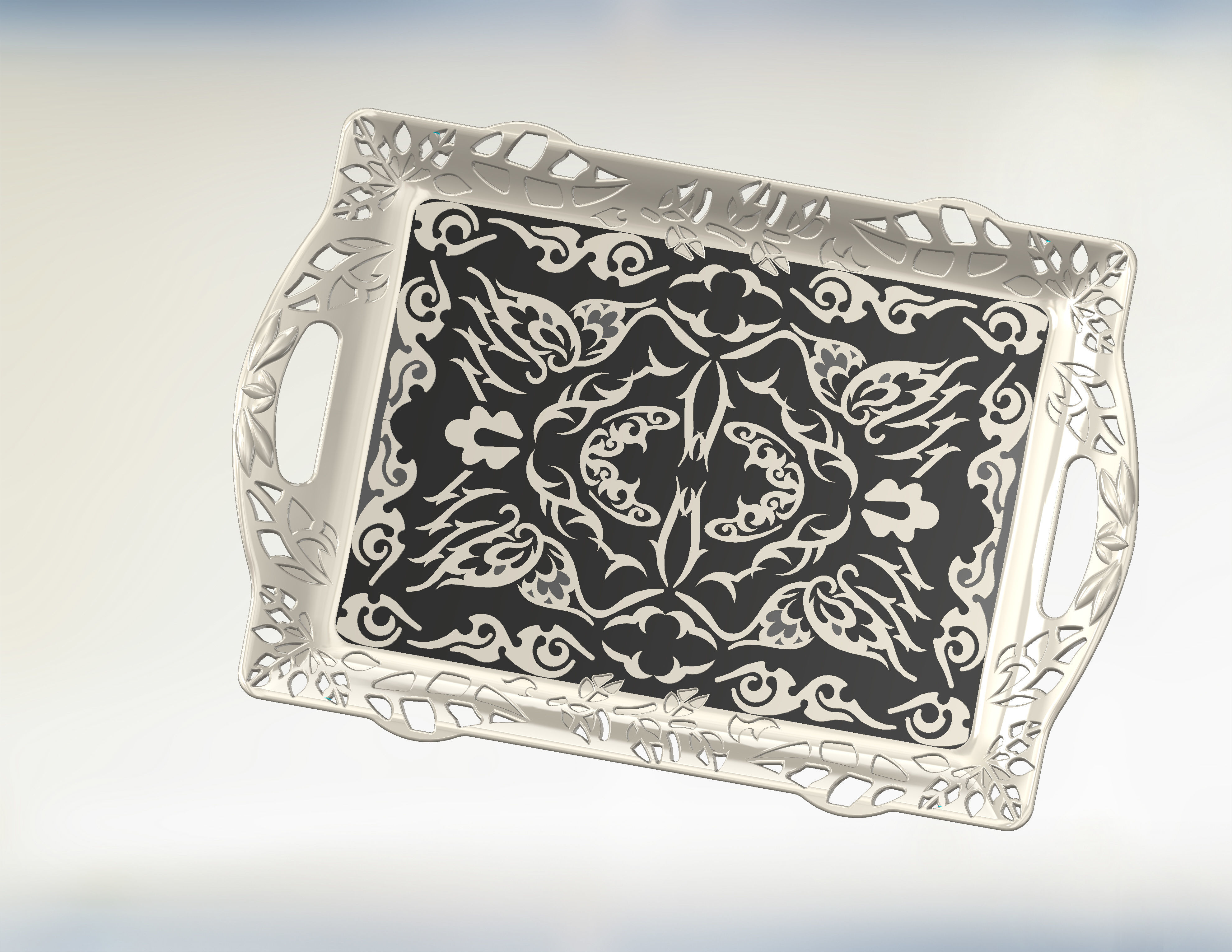 plastic tea tray 3D model_6