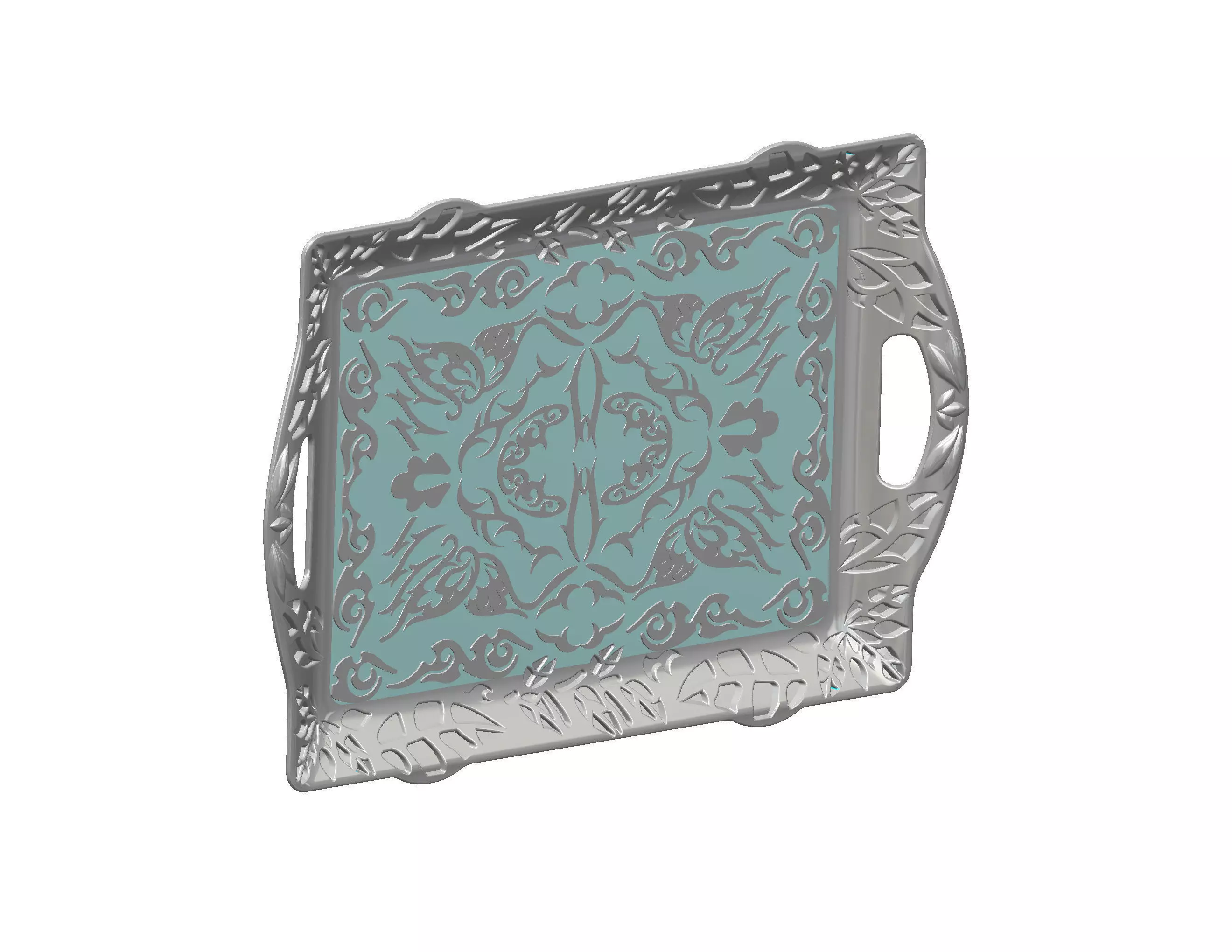 plastic tea tray 3D model_0