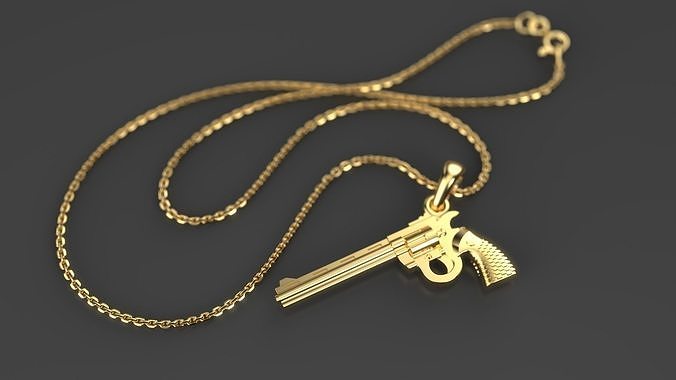 Magnum Gun Pendant 3D print model