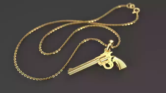 Magnum Gun Pendant 3D print model