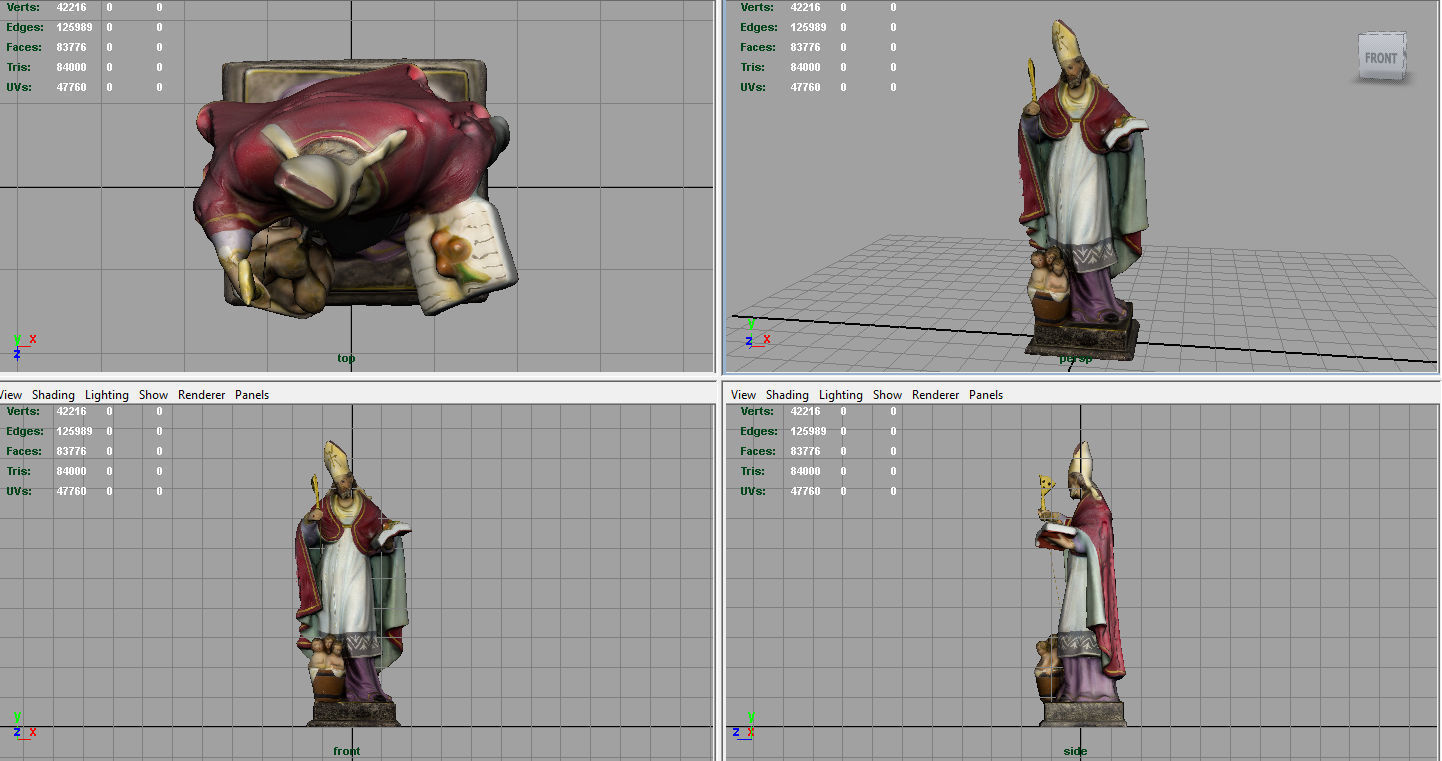 Saint George Low-poly 3D model_7