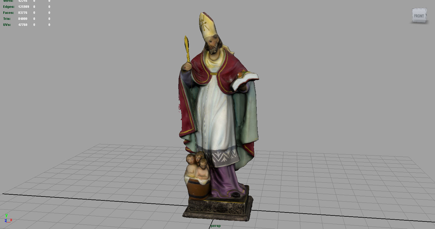 Saint George Low-poly 3D model_3