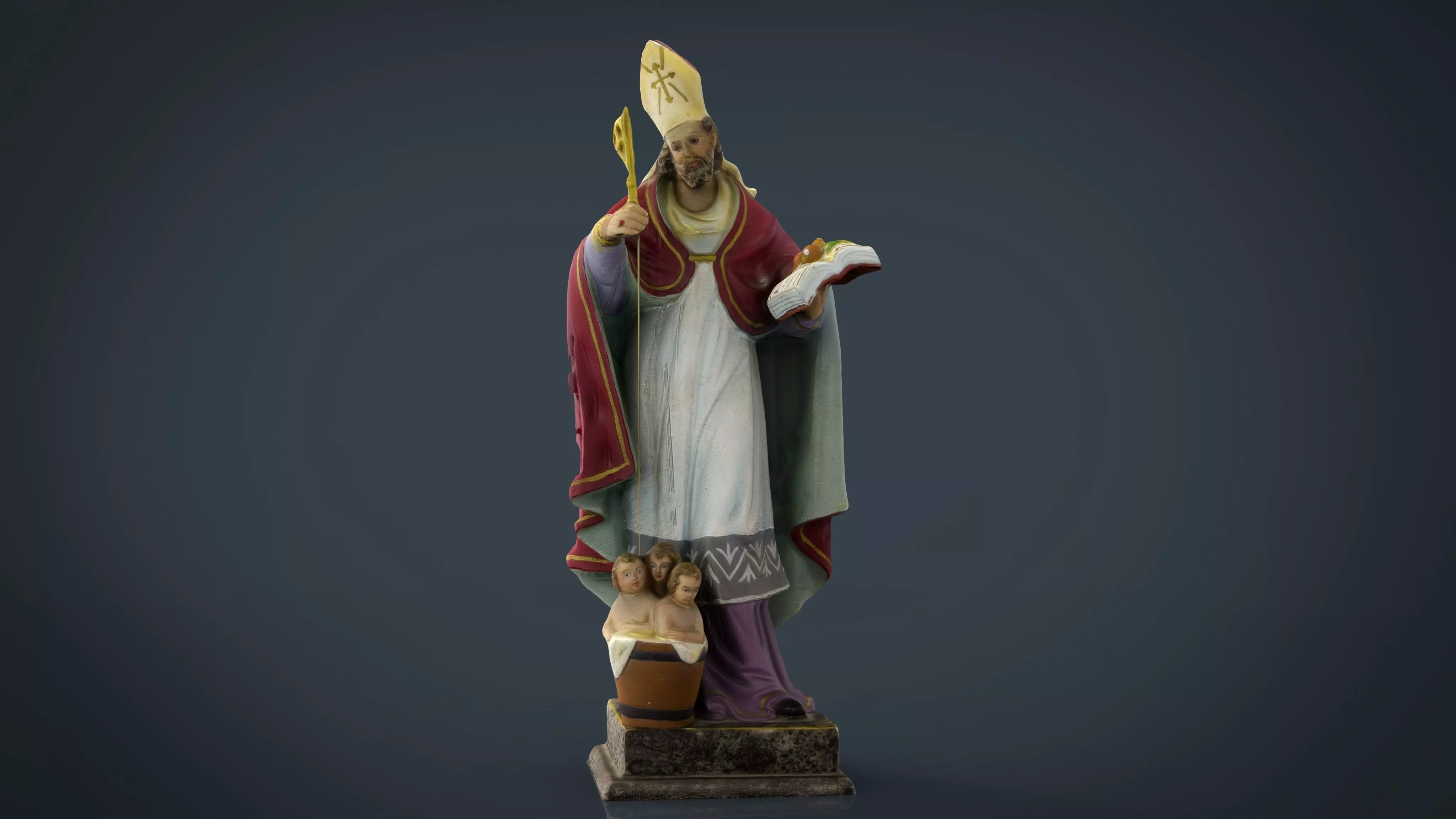 Saint George Low-poly 3D model_0