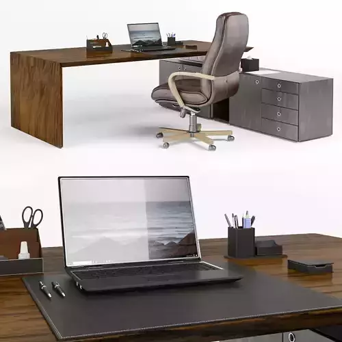 Set of items for the office 3D model