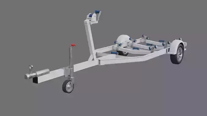 Boat Trailer 1A Low-poly 3D model