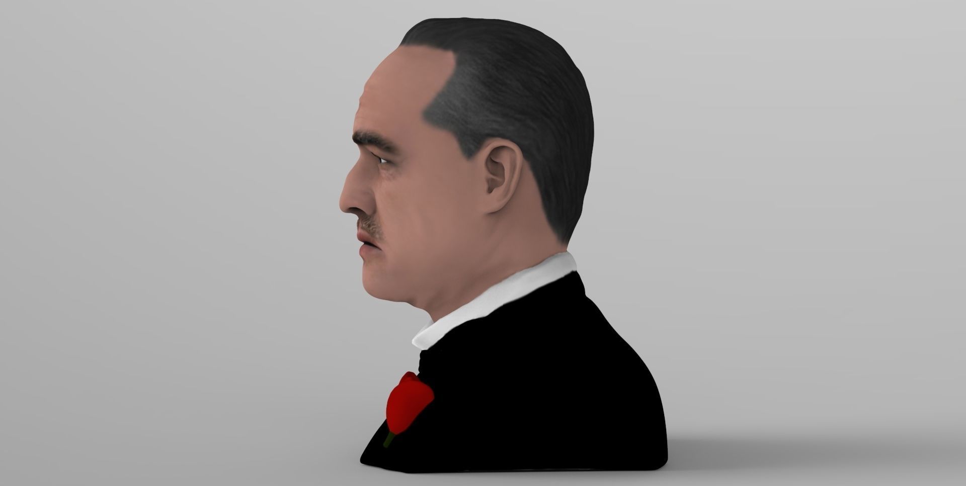 Marlon Brando Godfather bust ready for full color 3D printing 3D print model_3