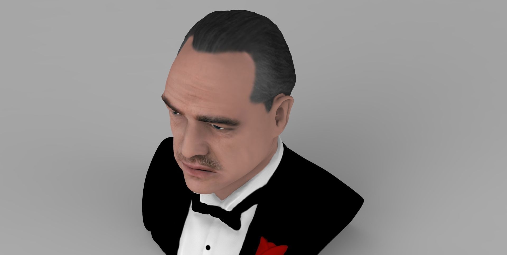 Marlon Brando Godfather bust ready for full color 3D printing 3D print model_13