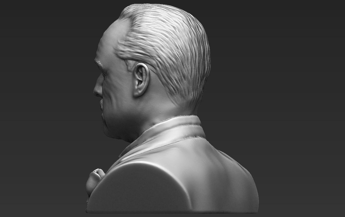 Marlon Brando Godfather bust ready for full color 3D printing 3D print model_29