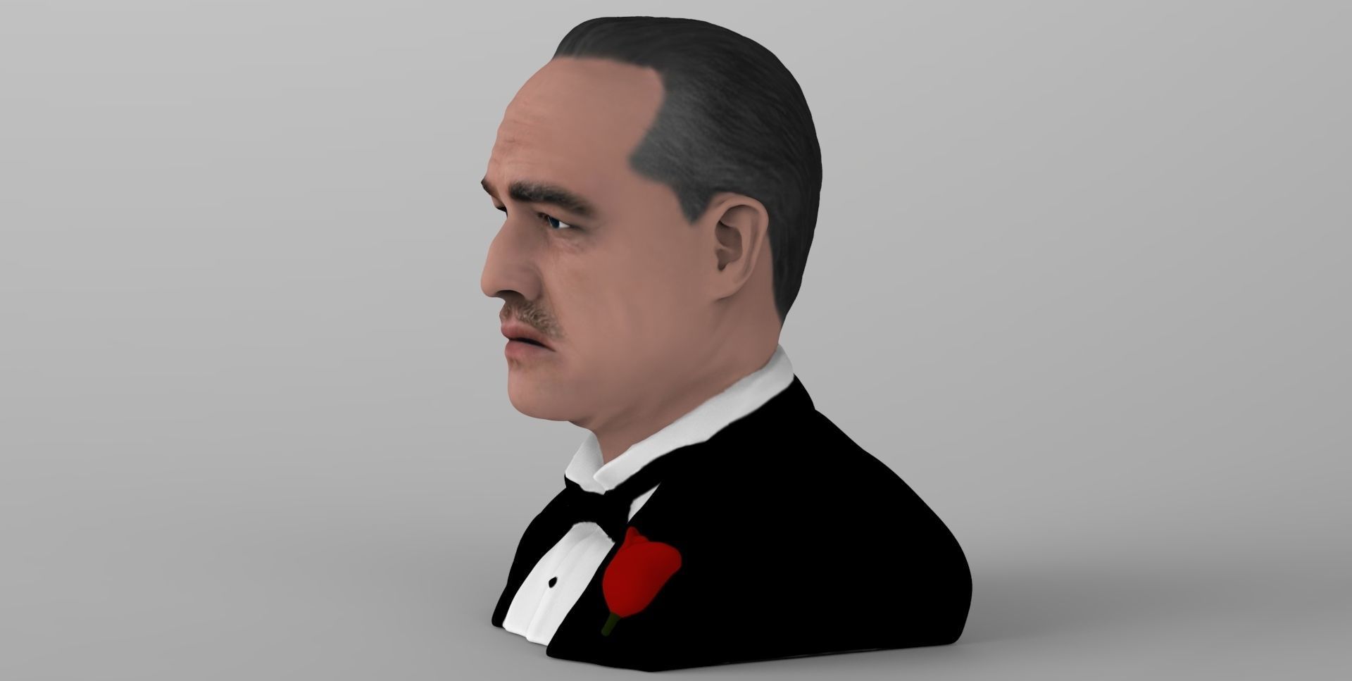 Marlon Brando Godfather bust ready for full color 3D printing 3D print model_4