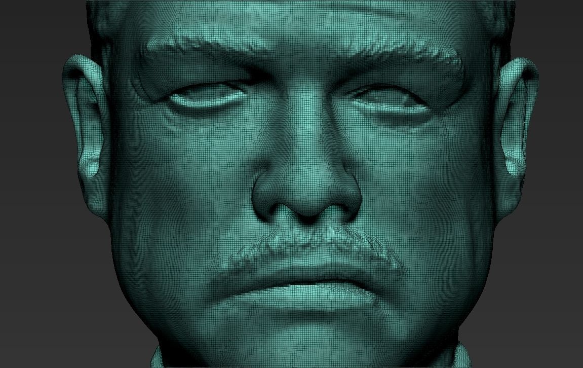 Marlon Brando Godfather bust ready for full color 3D printing 3D print model_42