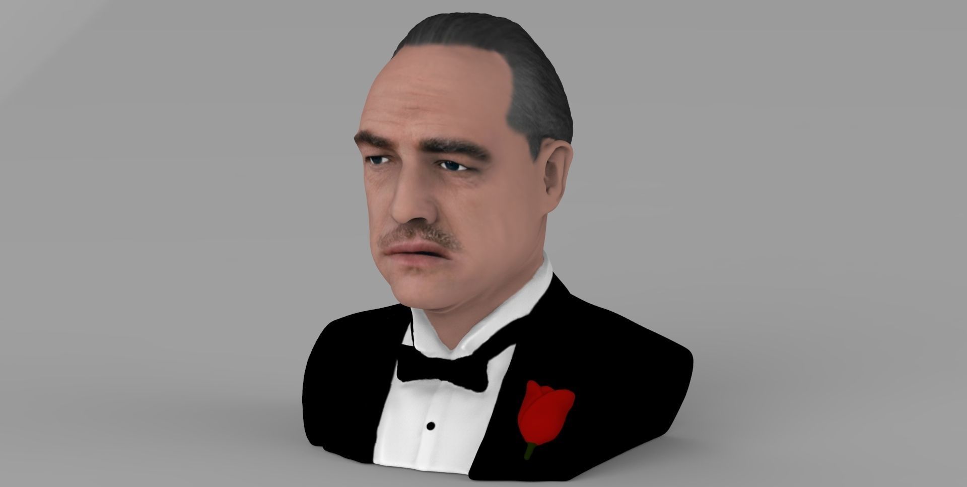Marlon Brando Godfather bust ready for full color 3D printing 3D print model_1