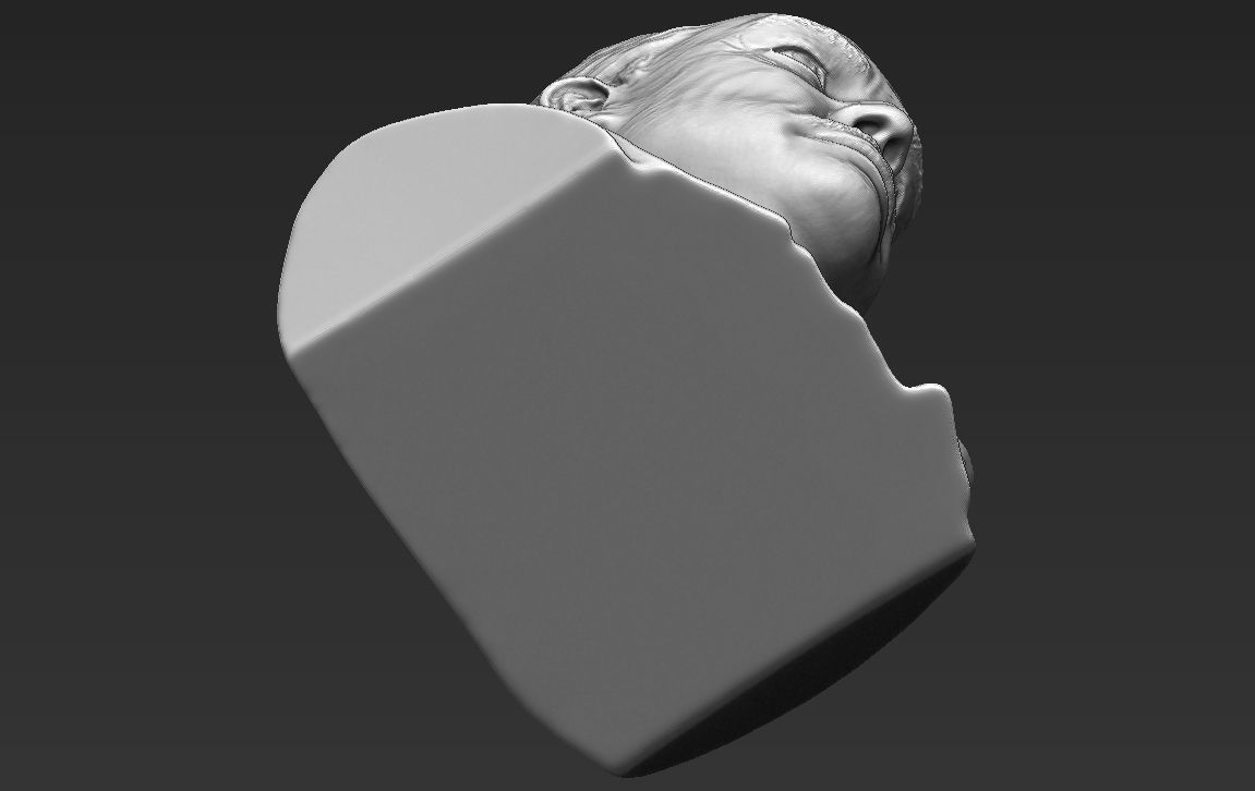 Marlon Brando Godfather bust ready for full color 3D printing 3D print model_41