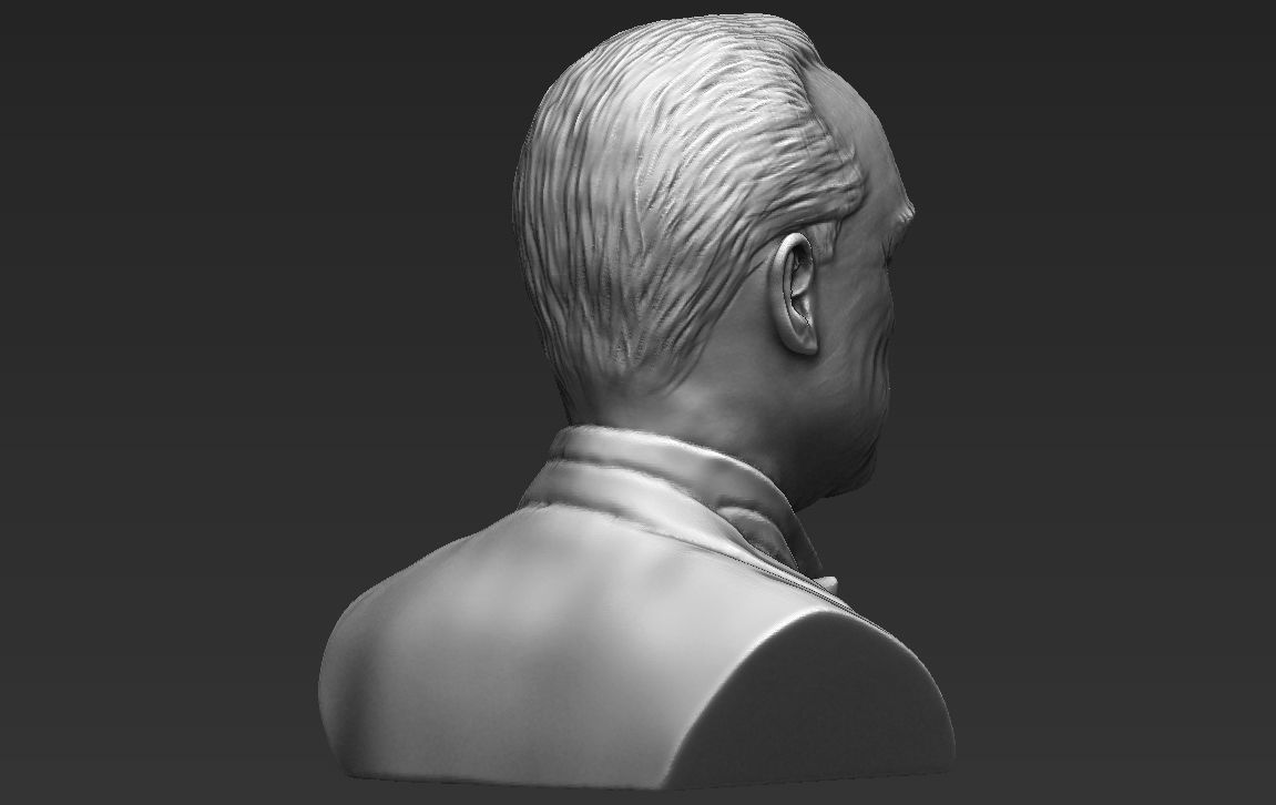 Marlon Brando Godfather bust ready for full color 3D printing 3D print model_26