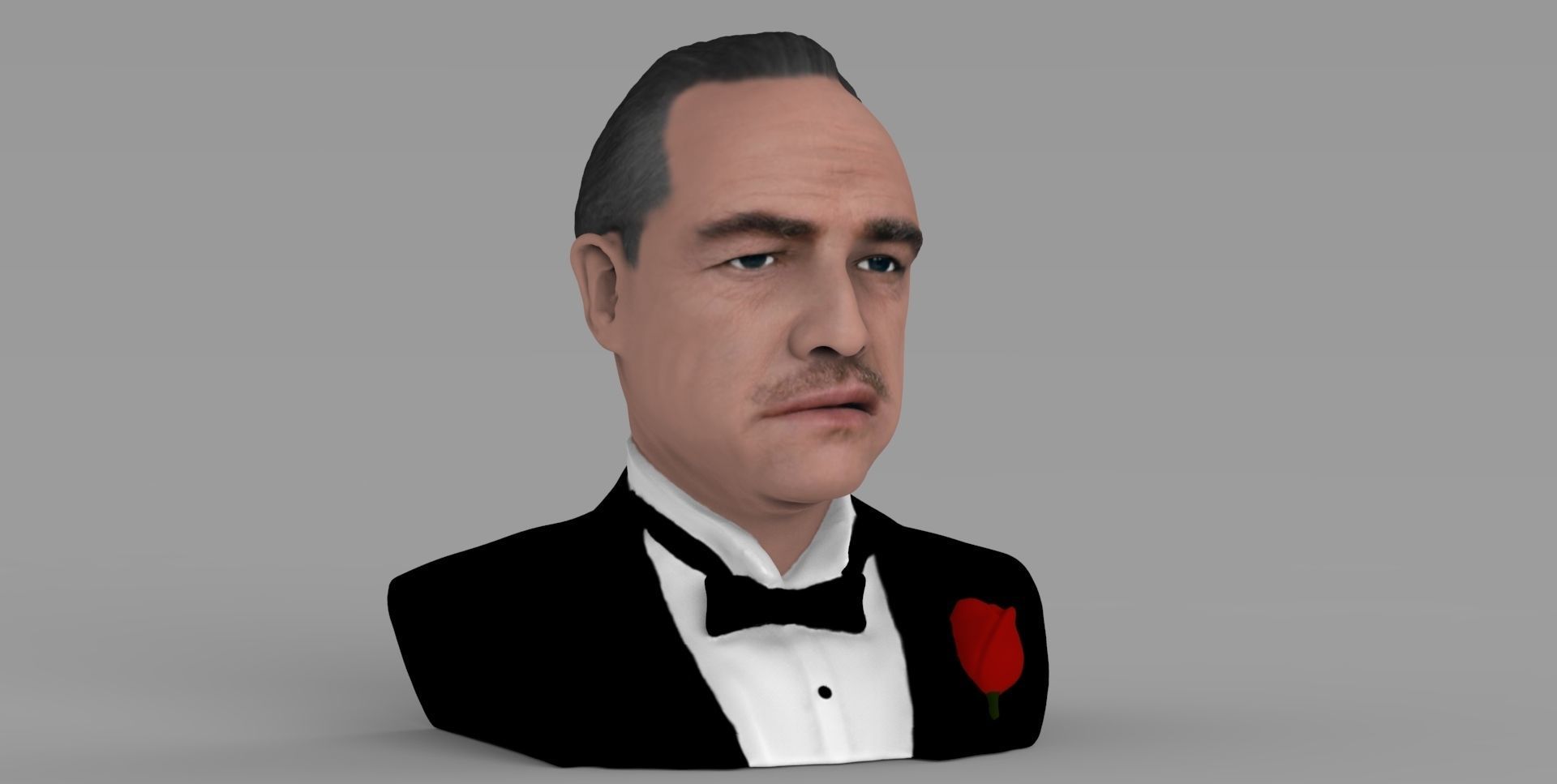 Marlon Brando Godfather bust ready for full color 3D printing 3D print model_11