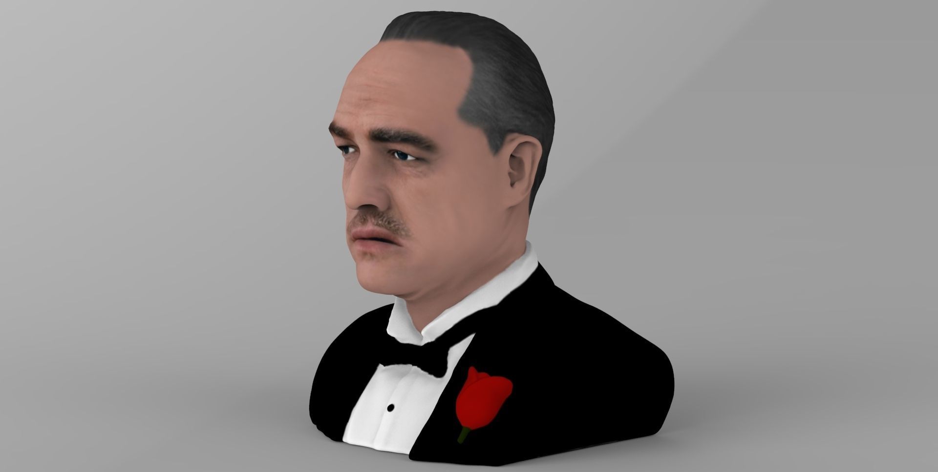 Marlon Brando Godfather bust ready for full color 3D printing 3D print model_2