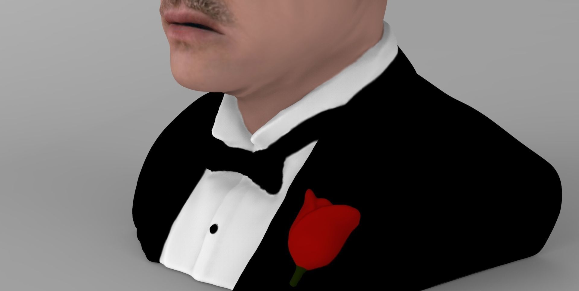 Marlon Brando Godfather bust ready for full color 3D printing 3D print model_17