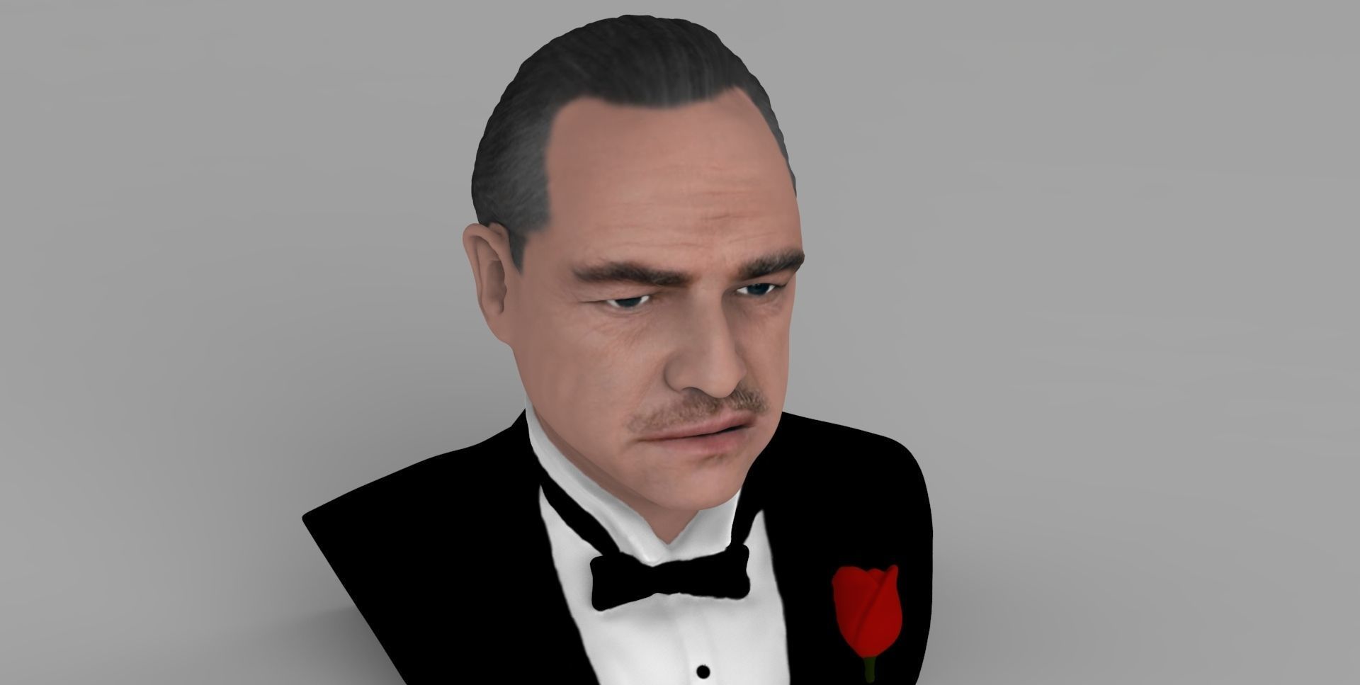 Marlon Brando Godfather bust ready for full color 3D printing 3D print model_12