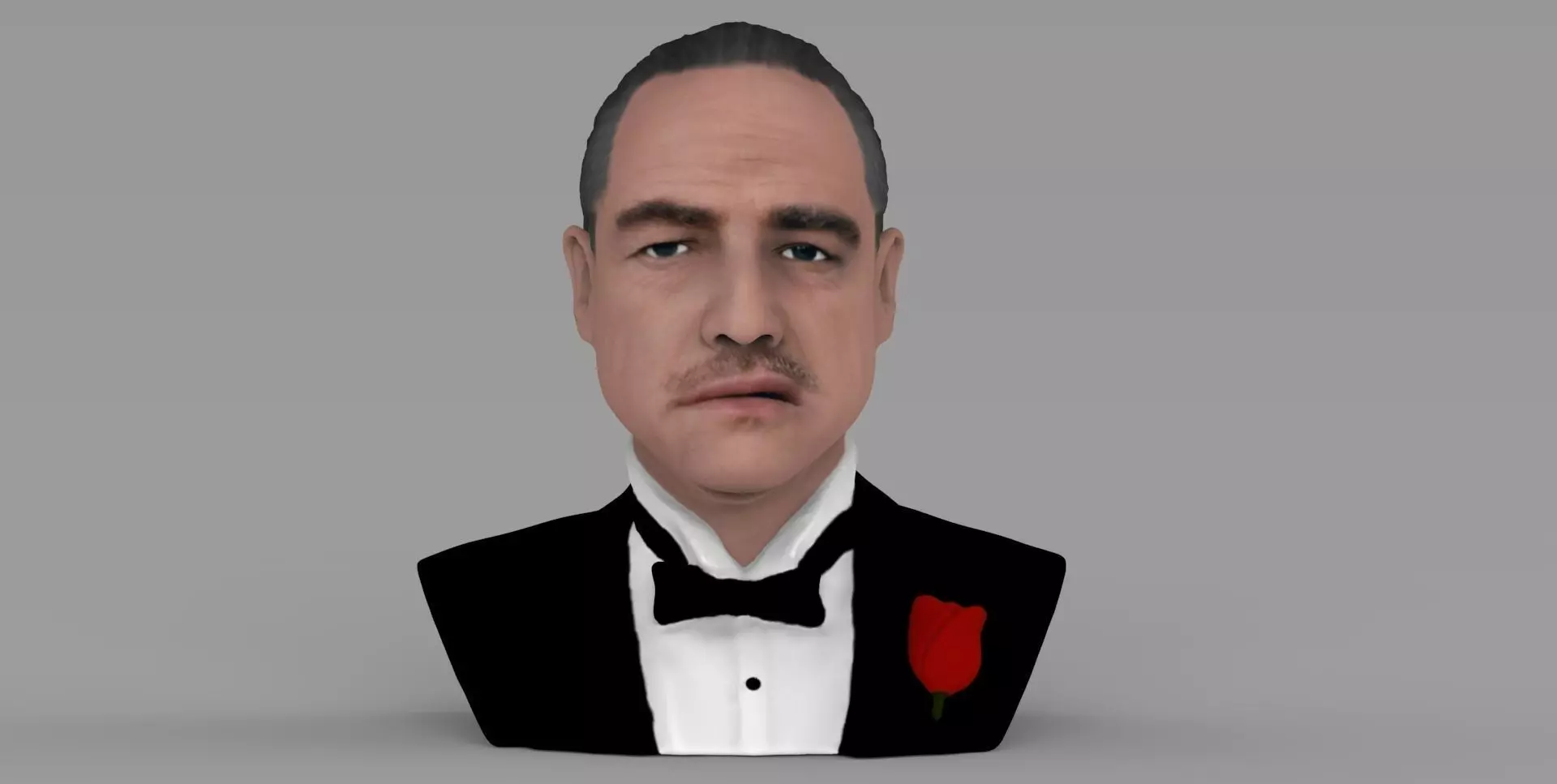 Marlon Brando Godfather bust ready for full color 3D printing 3D print model_0
