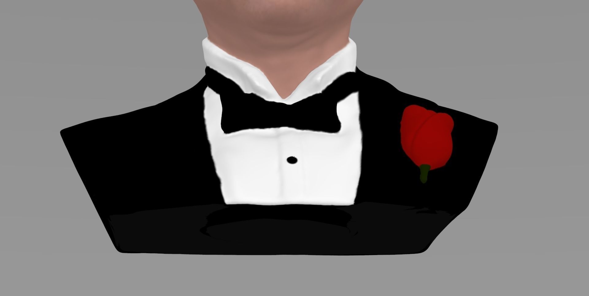 Marlon Brando Godfather bust ready for full color 3D printing 3D print model_16