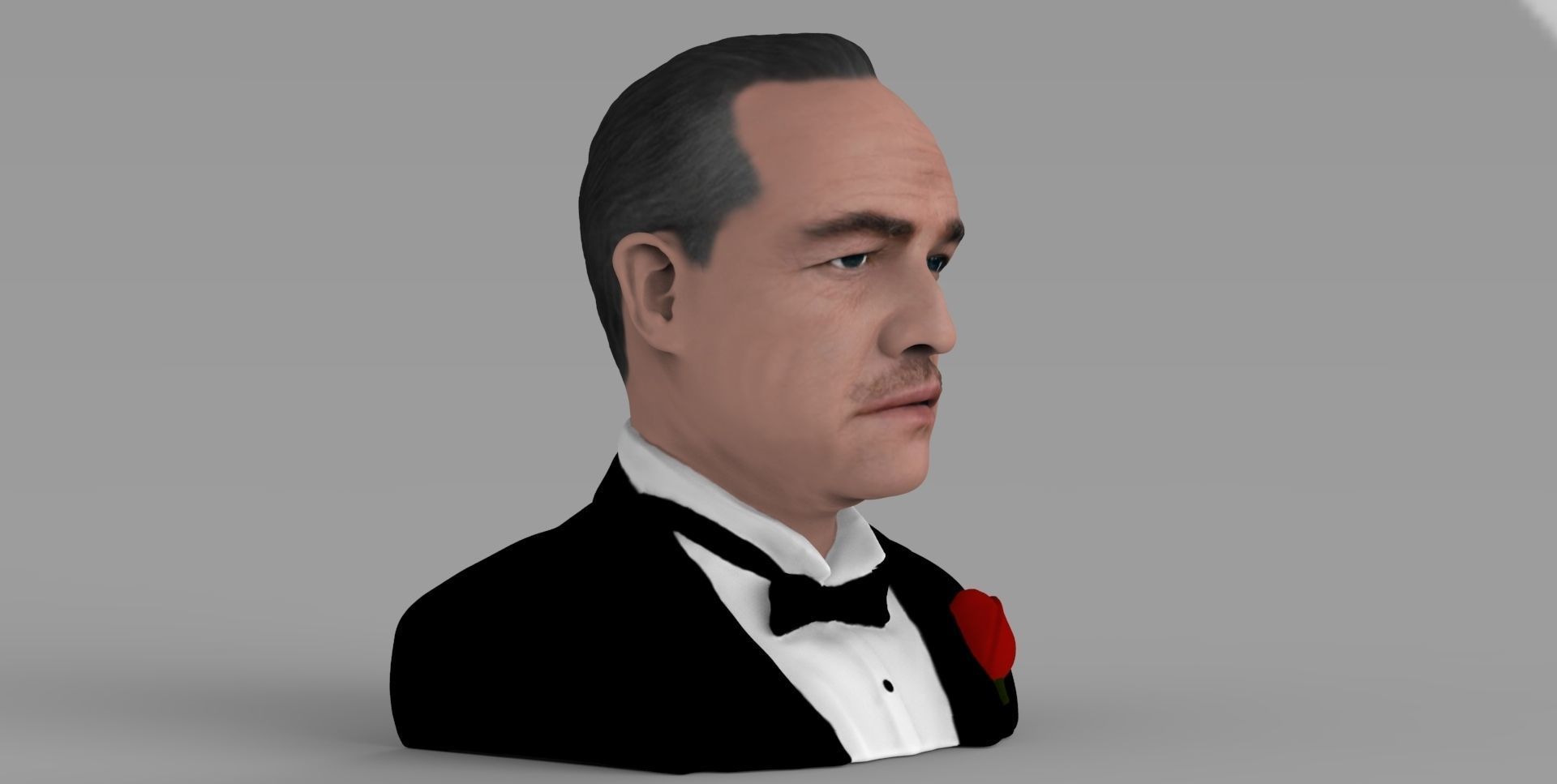 Marlon Brando Godfather bust ready for full color 3D printing 3D print model_9