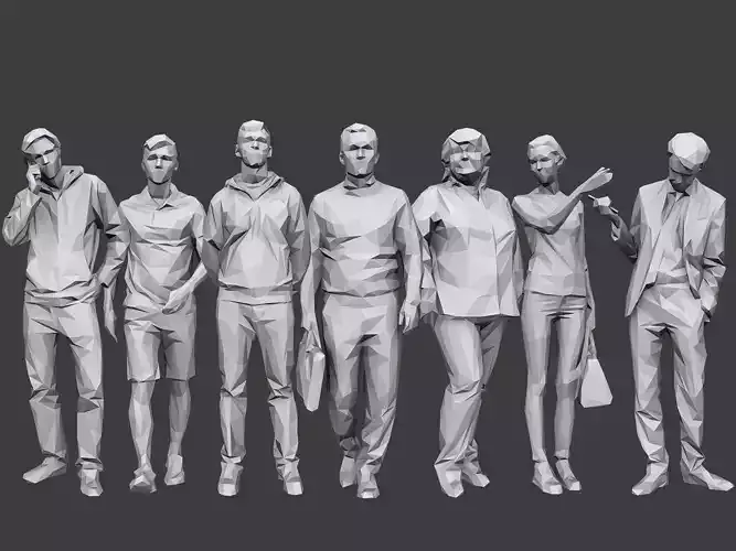 Lowpoly People Casual Pack Volume 17