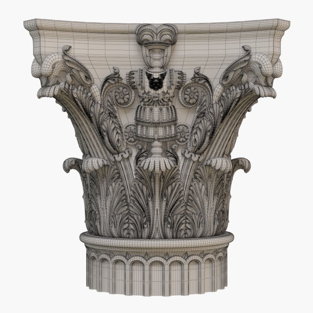 Classic capital model 3D model 3D model_5
