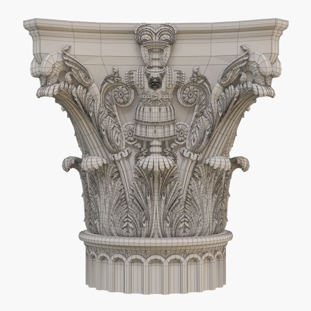 Classic capital model 3D model 3D model_4