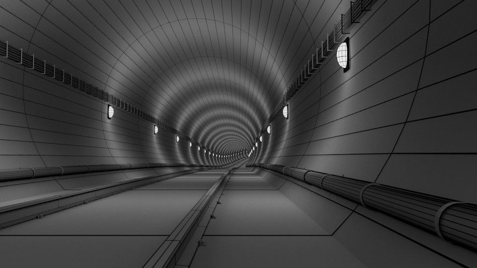 Underground Subway  3D model_4