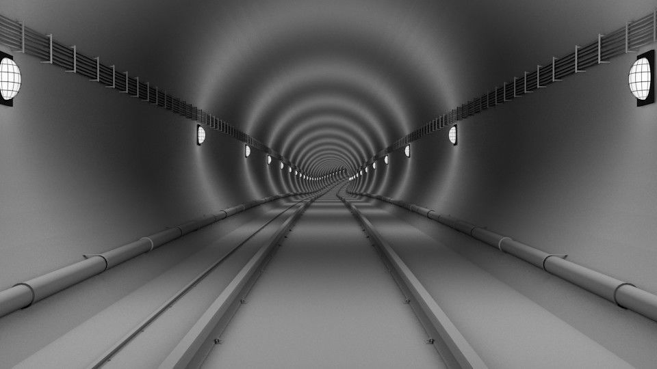 Underground Subway  3D model_3