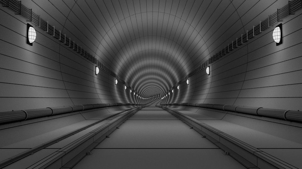 Underground Subway  3D model_5