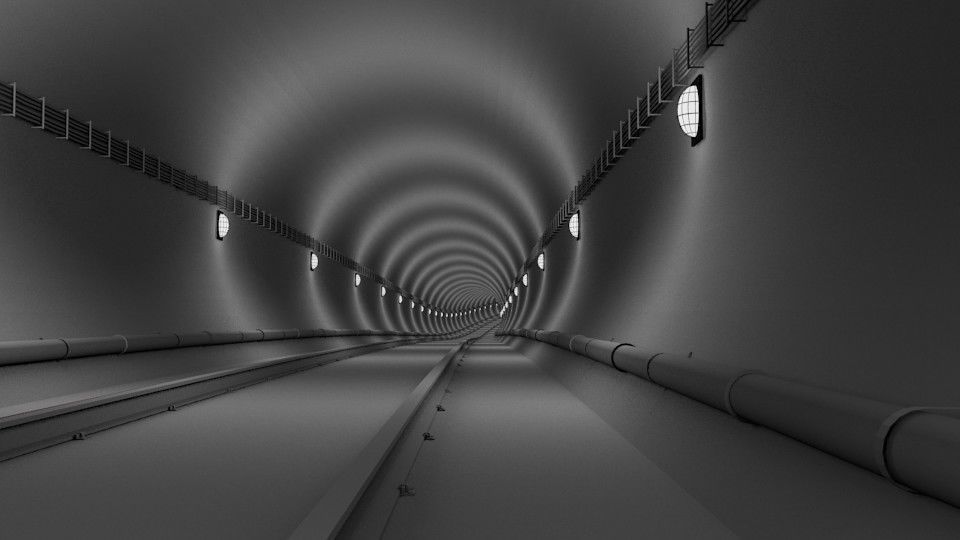 Underground Subway  3D model_2