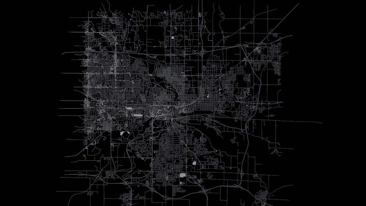 Des Moines Road Network and Streets 3D model_6