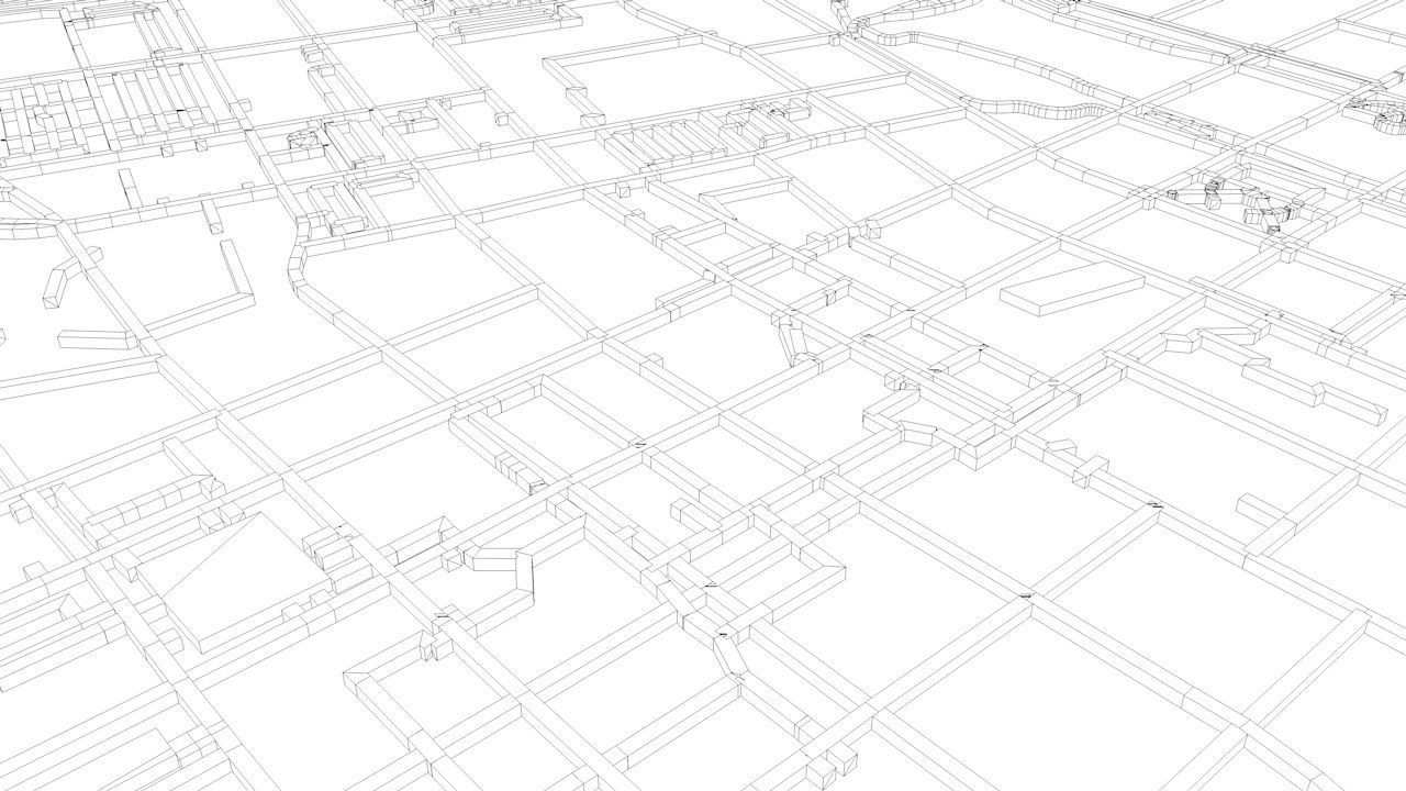 Des Moines Road Network and Streets 3D model_9
