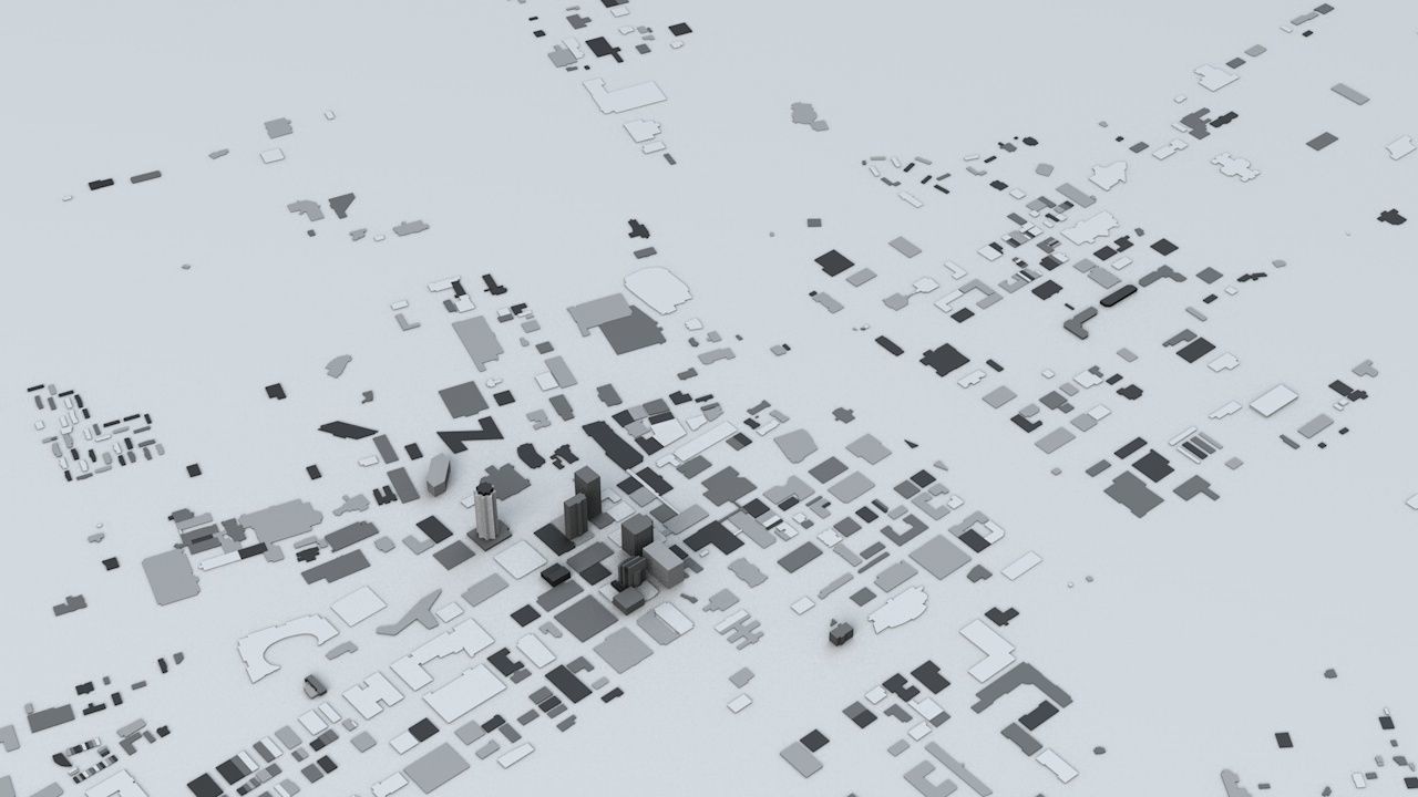 Des Moines Streets and Buildings 3D model_2