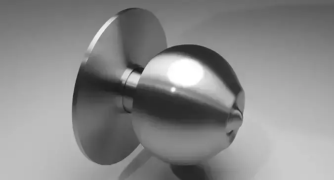Brushed Chrome Doorknob with Lock