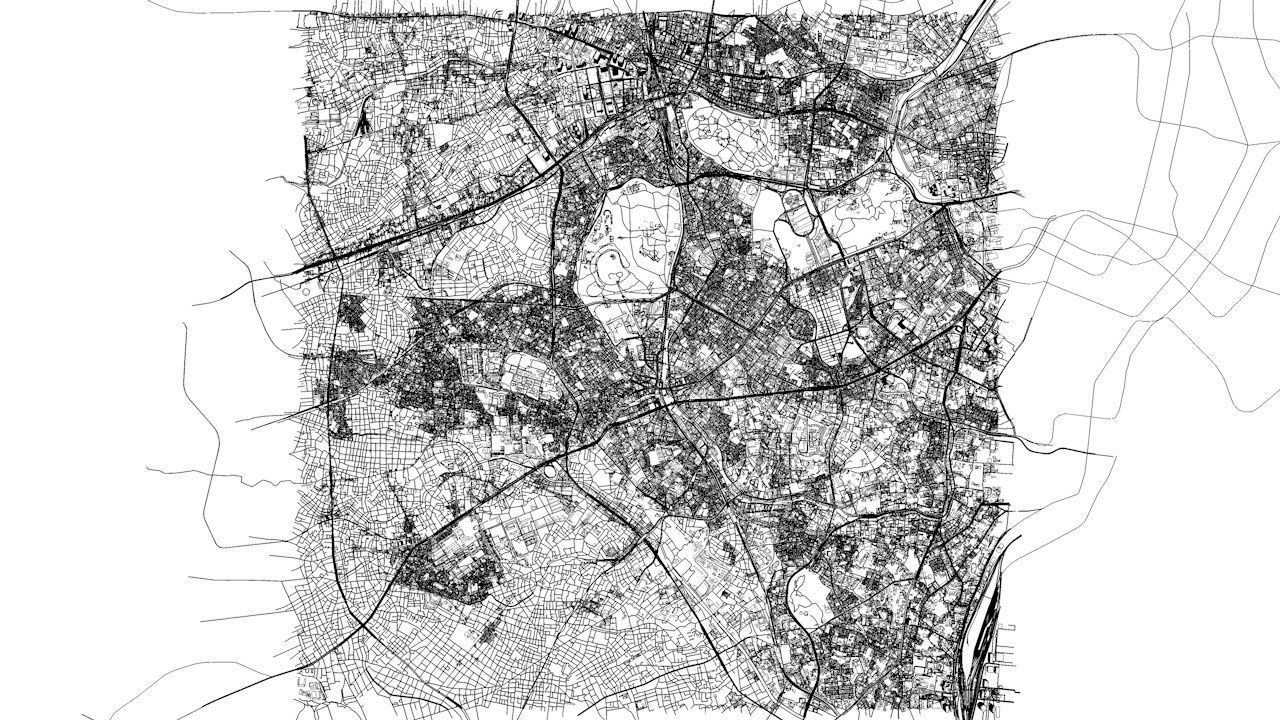 Shibuya Railway System Road Network Streets and Buildings 3D model_8