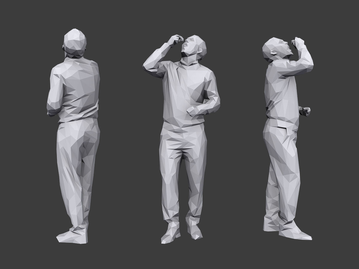 Lowpoly People Casual Pack Volume 19 Low-poly 3D model_4