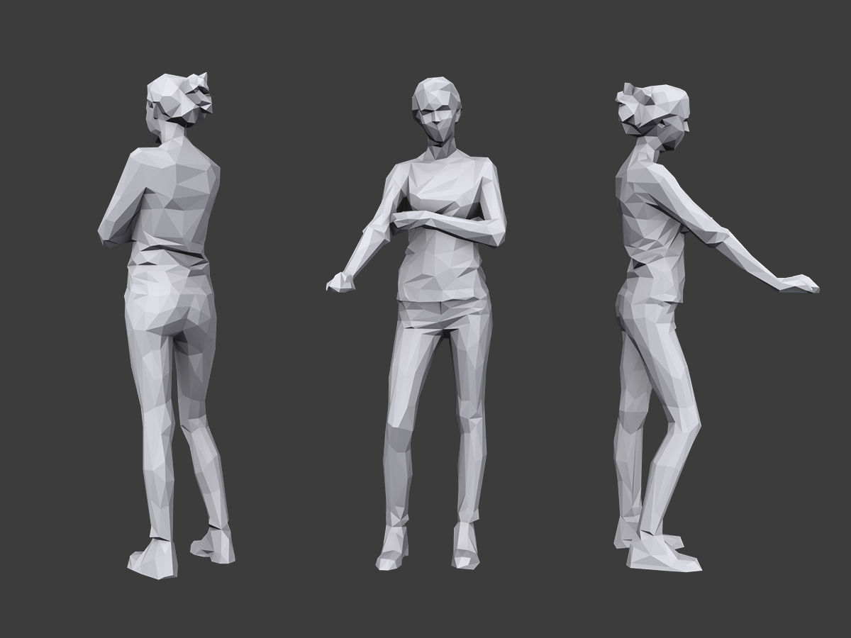 Lowpoly People Casual Pack Volume 19 Low-poly 3D model_5