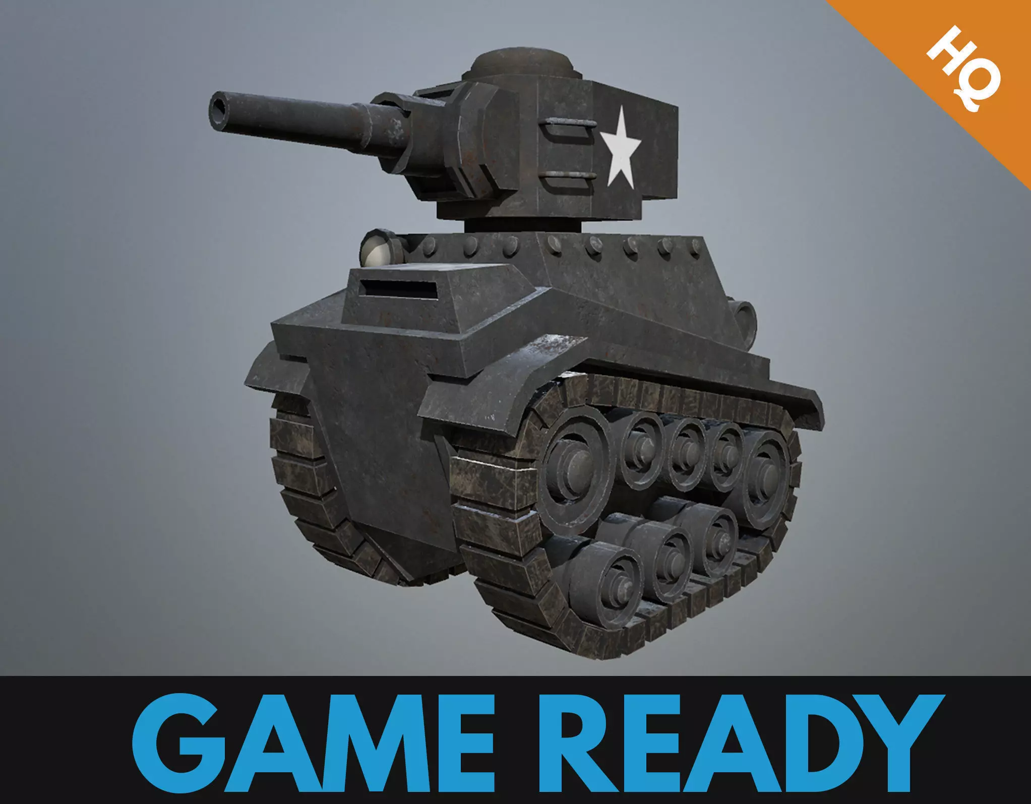 Tank 01 PBR Low-poly 3D model