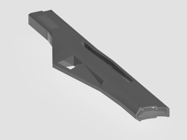 LOW-POLY FUTURISTIC GUN Low-poly 3D model_1