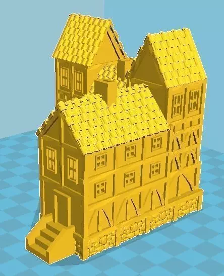 Medieval House 12 3D print model 3D print model_0