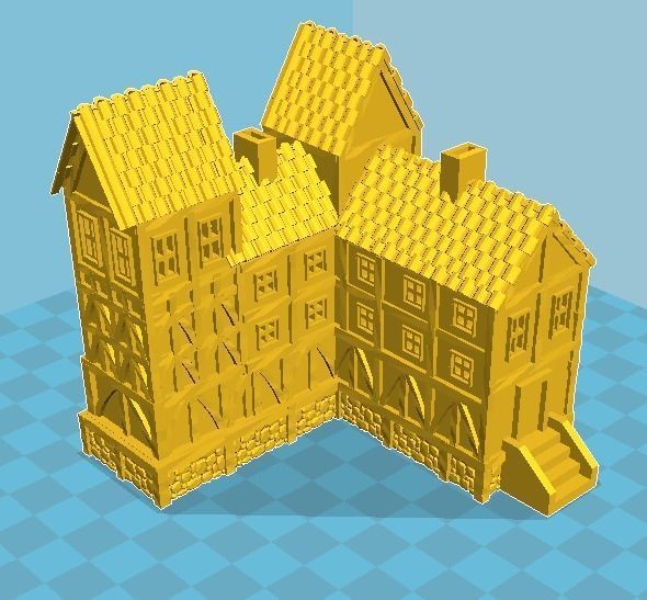 Medieval House 12 3D print model 3D print model_1