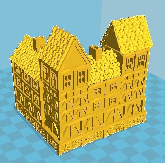 Medieval House 12 3D print model 3D print model_2