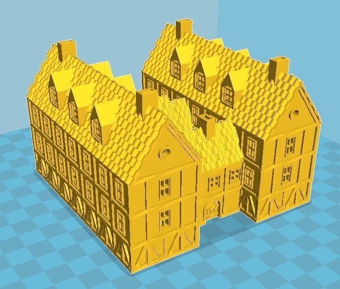Medieval House 16 3D print model 3D print model_1