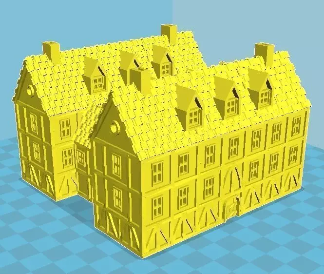 Medieval House 16 3D print model 3D print model_0