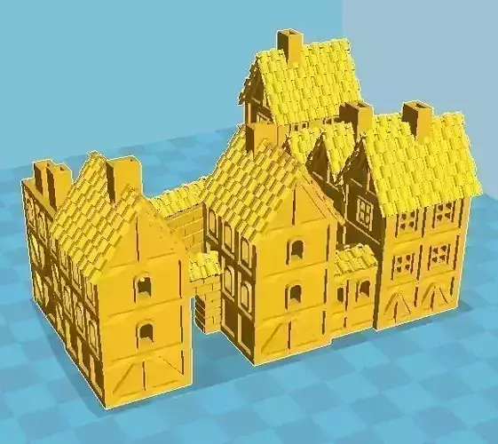 Medieval Houses 17 3D print model 3D print model